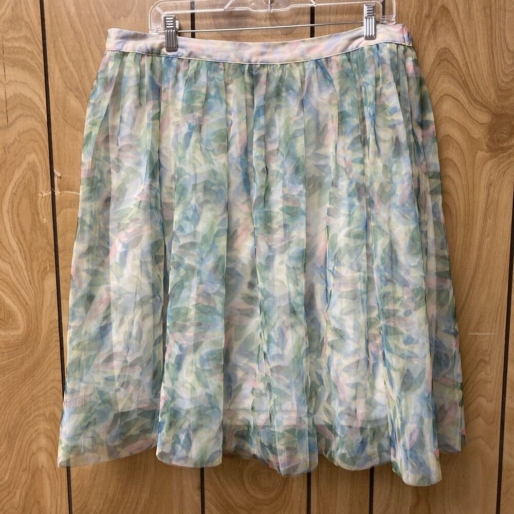 New LC LAUREN CONRAD DISNEY CINDERELLA white multicolor floral tulle skirt XL